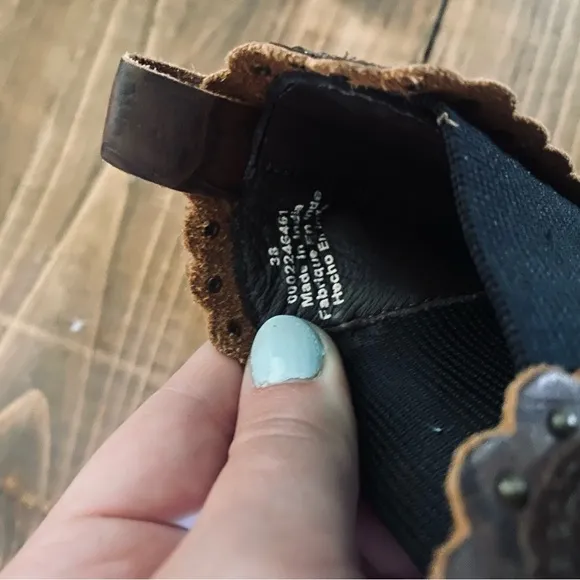 Free People brown western ankle boots