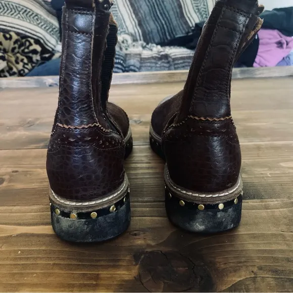 Free People brown western ankle boots