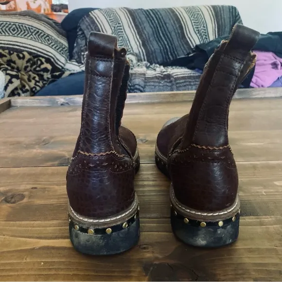 Free People brown western ankle boots
