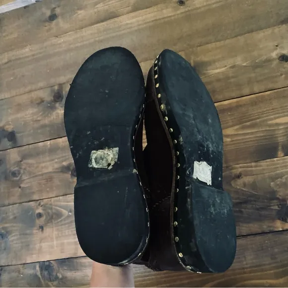 Free People brown western ankle boots