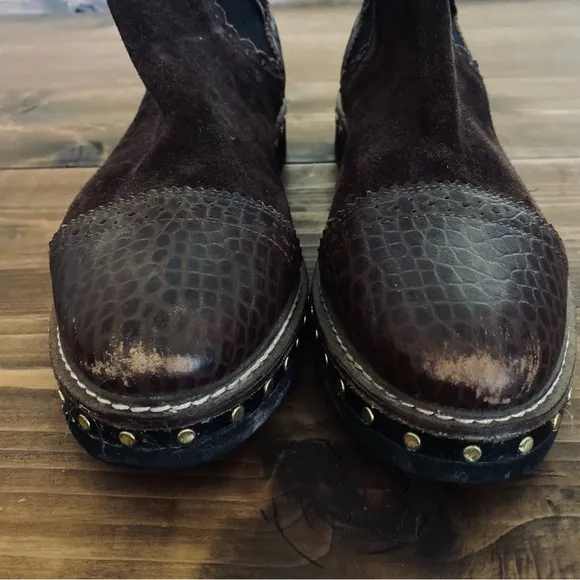 Free People brown western ankle boots