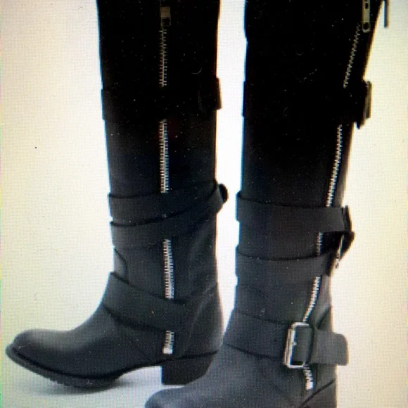 Free People by Dolce Vita Black Motorcycle Boots Women’s 8