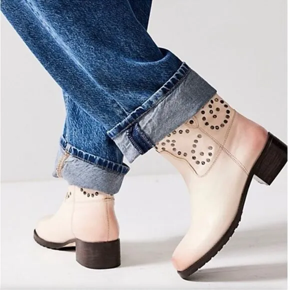 Free People Harmony Studded Ankle Boots/ size 6.5