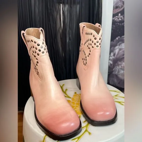 Free People Harmony Studded Ankle Boots/ size 6.5
