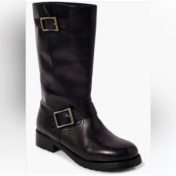 Free people ladies ride or die leather motorcycle boots size 9.5