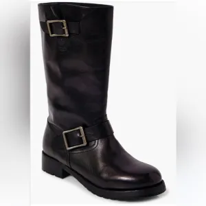Free people ladies ride or die leather motorcycle boots size 9.5