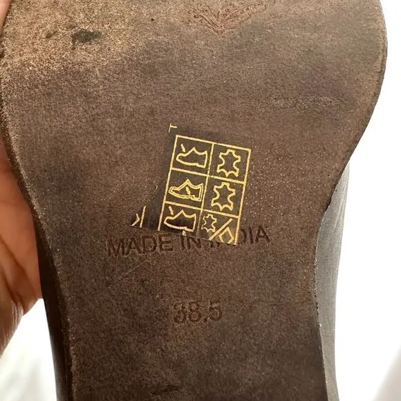 Free People Leather Charm Double V Ankle Boots Size 38.5