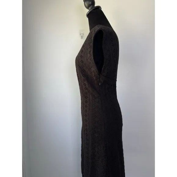 Free People Remember Me Eyelet Mini Cotton Dress Black Size XS