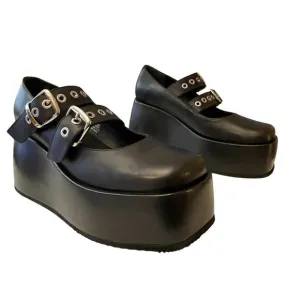 Free People Rhys Mary Jane Platform Boho Punk Gothic Shoes Size 8.5 NEW