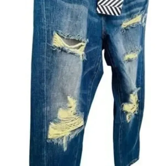 Free People   Sandrine Rose Paper Denim Jeans Size 25  Blue NWT $216