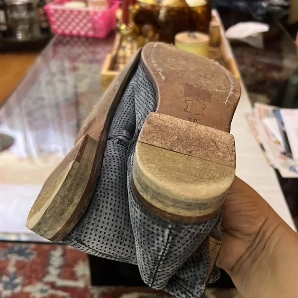 FREE PEOPLE Stylish Perforated Leather Ankle Boots