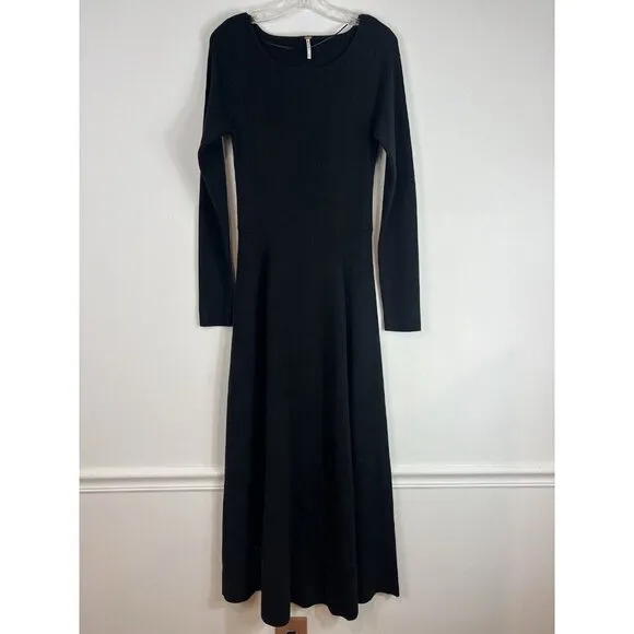 Free People Tupelo Knit Cotton Maxi Dress Open Back Party Holiday New XL Festive