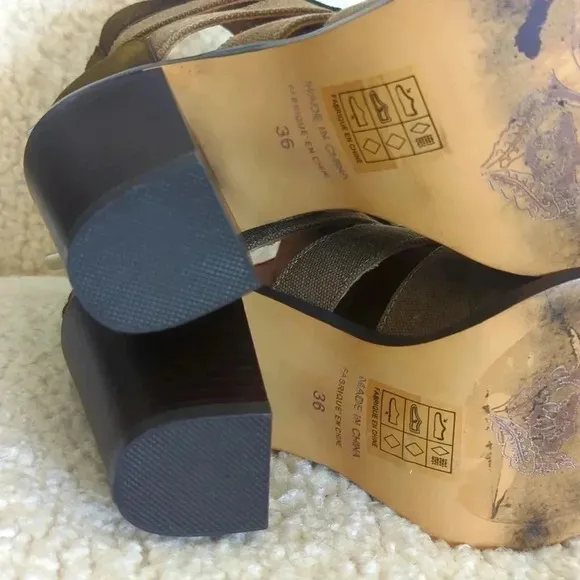 Free People Vegan Leather Cameilla Ankle Heels‎