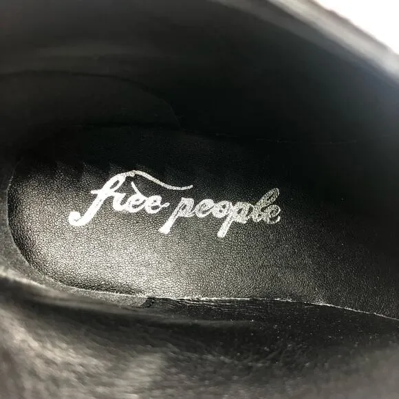 Free People Women's Back Loop Ankle Leather Booties Black EU 38 / US 8