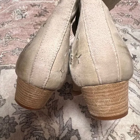 Free People Bowers Embroidered Ankle Boots in Taupe Celestial Suede