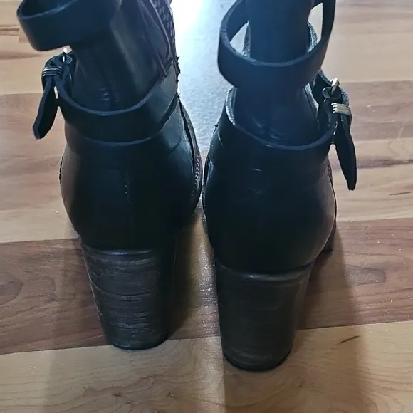 Freebird by Steven Black Heeled Boots with Western Flair
