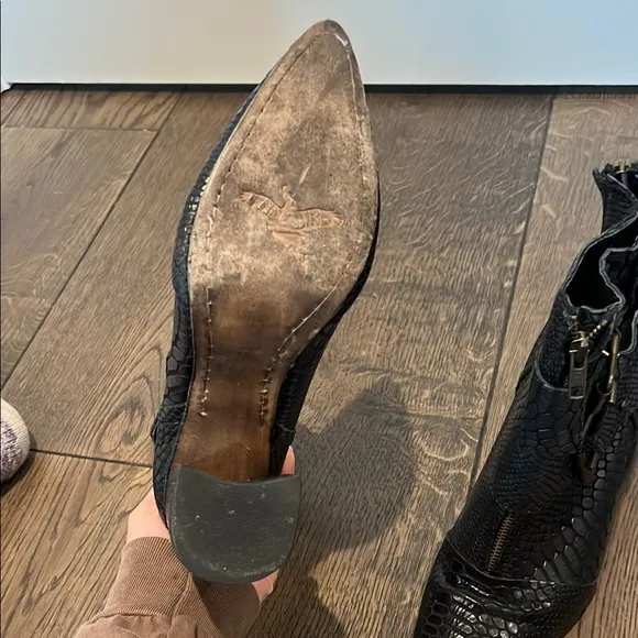 Freebird by Steven Joey Black Ankle Boots
