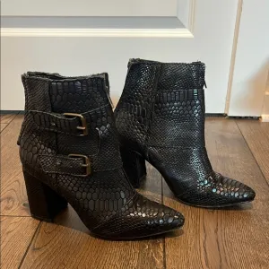 Freebird by Steven Joey Black Ankle Boots