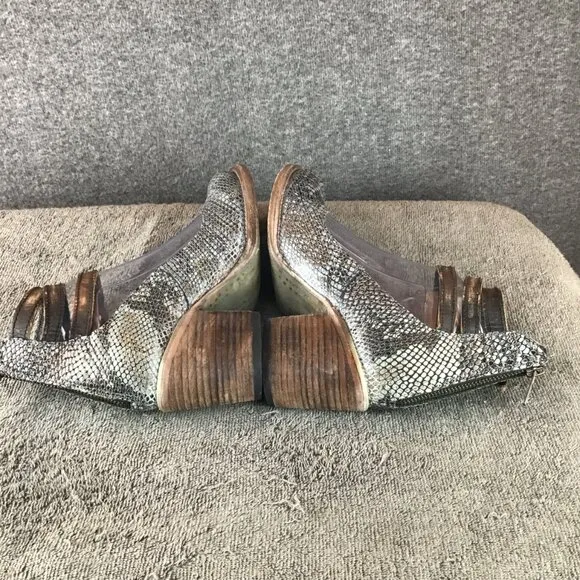 Freebird by Steven Randi Style Zip Closure Snakeprint Shoes Sz 7 in Gray/Brown