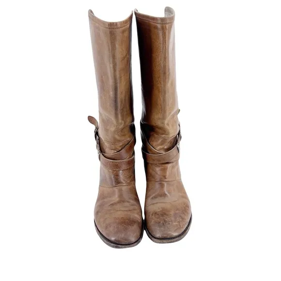 Freebird Drove leather boots western buckle