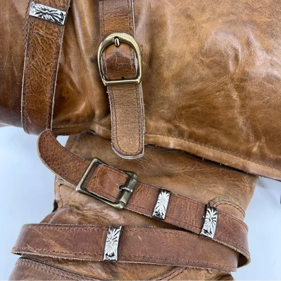Freebird Drove leather boots western buckle
