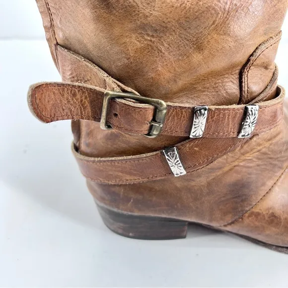 Freebird Drove leather boots western buckle