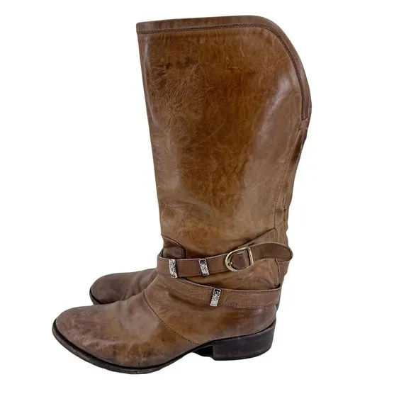 Freebird Drove leather boots western buckle