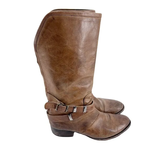 Freebird Drove leather boots western buckle
