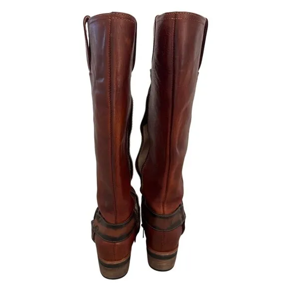 Freebird Women's Wagner Brown Leather Harness Boots Size 6