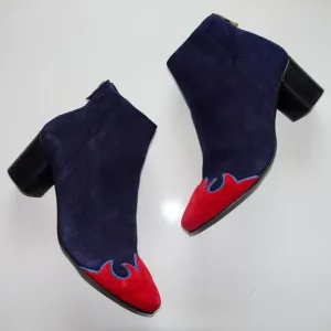 Free People Adele Flame Suede Ankle Boots