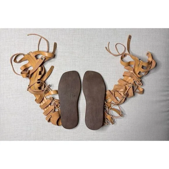 Free People FP Collection Sun Chaser Leather Gladiator Sandals
