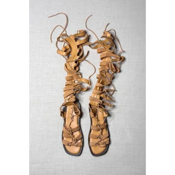 Free People FP Collection Sun Chaser Leather Gladiator Sandals