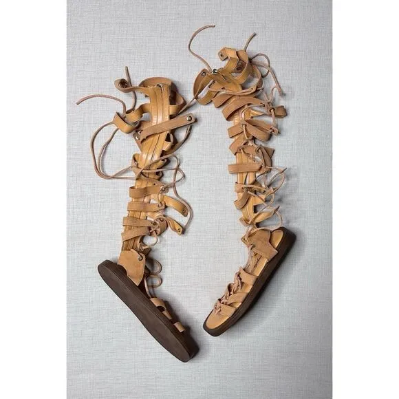 Free People FP Collection Sun Chaser Leather Gladiator Sandals