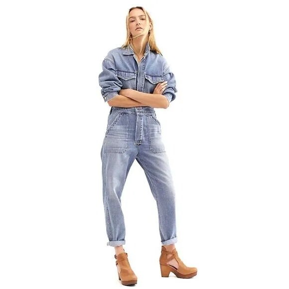 Free People Wooden Leather Cedar Clog Tan $178
