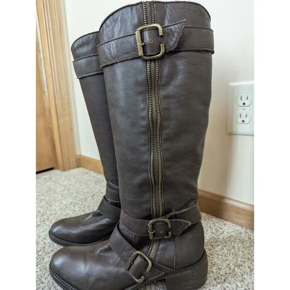 Fru.it Boots all Leather Brown Size 40 (US 8.5/9) Equestrian Very Good Condition