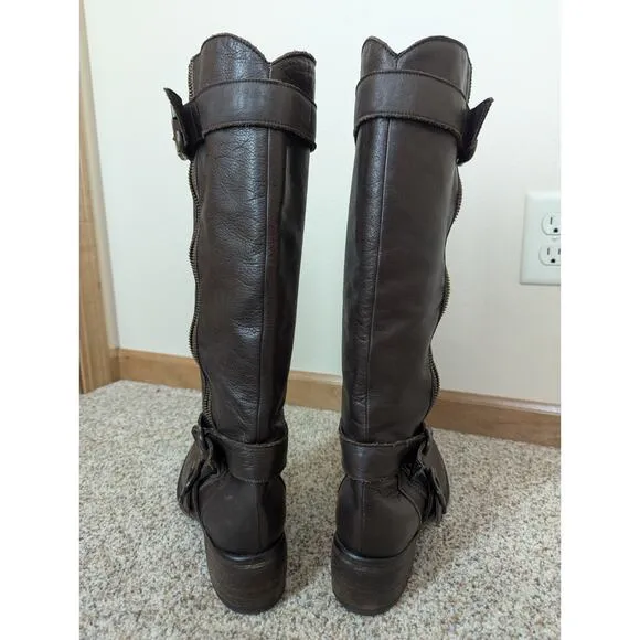 Fru.it Boots all Leather Brown Size 40 (US 8.5/9) Equestrian Very Good Condition