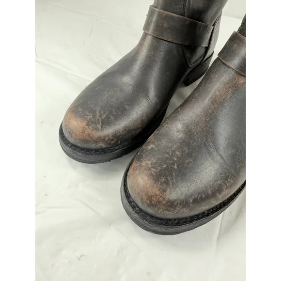 Frye 4015 Veronica Ankle Boots Size 7 B Distressed Leather