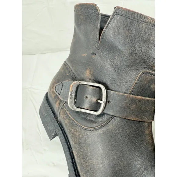 Frye 4015 Veronica Ankle Boots Size 7 B Distressed Leather