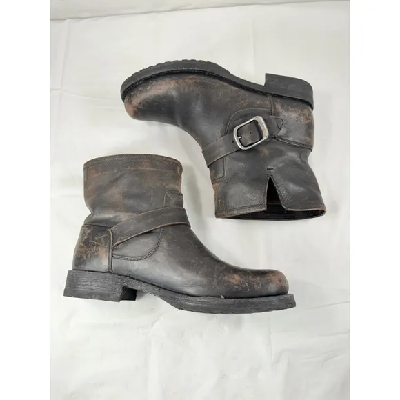 Frye 4015 Veronica Ankle Boots Size 7 B Distressed Leather
