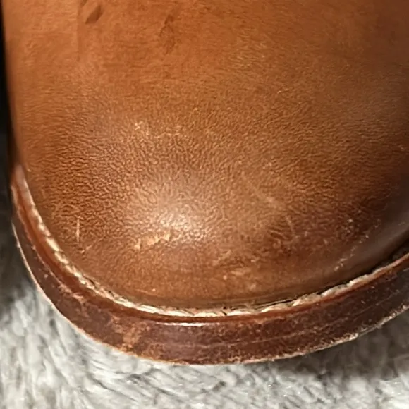 Frye 76170 Melissa Button Leather Canvas Riding Boots Size 7