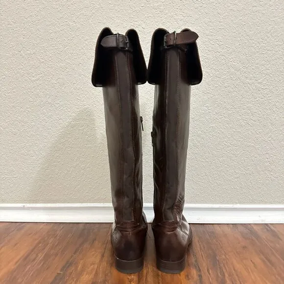 FRYE 77624 Melissa Riding Boots Biker Over-The-Knee in Espresso Leather