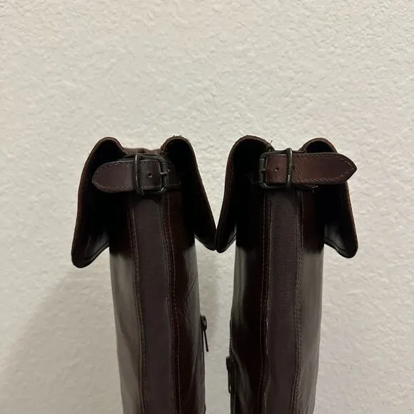 FRYE 77624 Melissa Riding Boots Biker Over-The-Knee in Espresso Leather