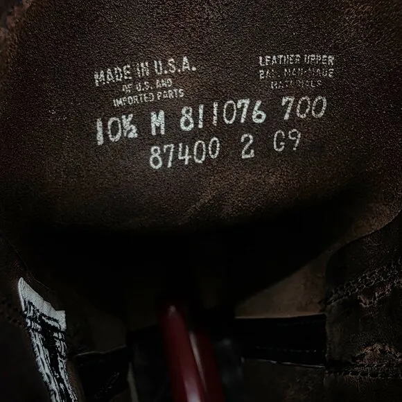 Frye 87400 Brown Leather Harness Motorcycle Riding Boots Square Toe Men’s 10.5 M