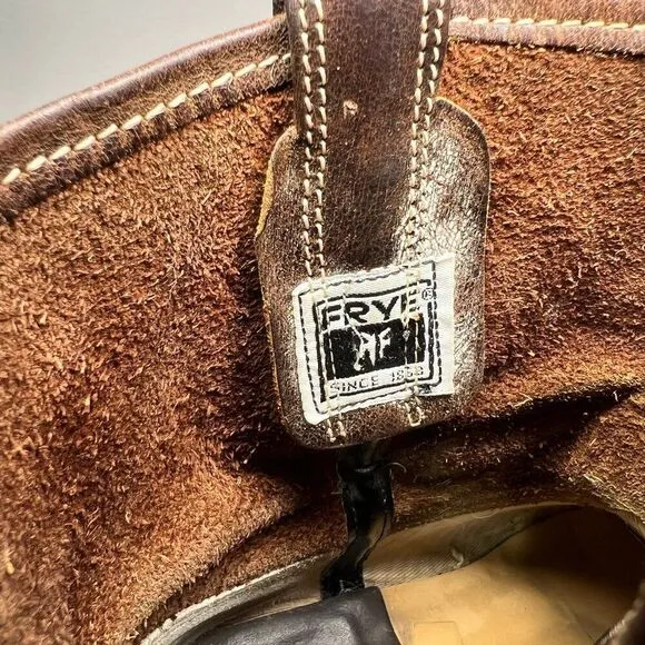 Frye 8R Harness Boots Men's Size 11 Brown Leather Square Toe Motorcycle Boots