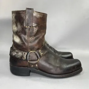 Frye 8R Harness Boots Men's Size 11 Brown Leather Square Toe Motorcycle Boots