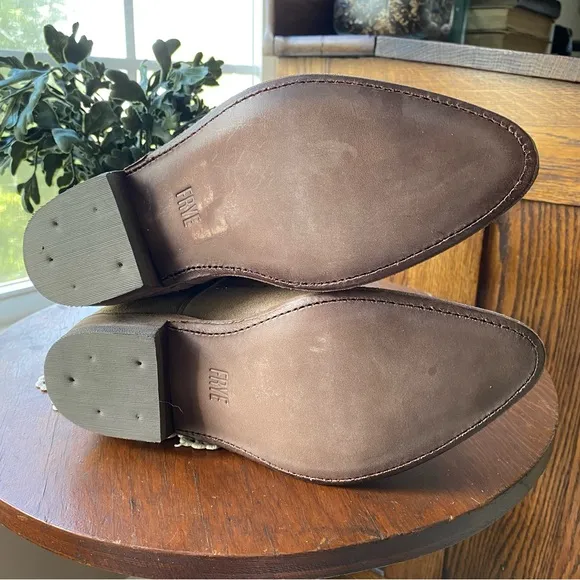 Frye “Billy” Western Tan Suede with Decorative Stitching &amp; Grommets NWOT