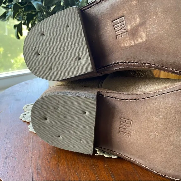 Frye “Billy” Western Tan Suede with Decorative Stitching &amp; Grommets NWOT