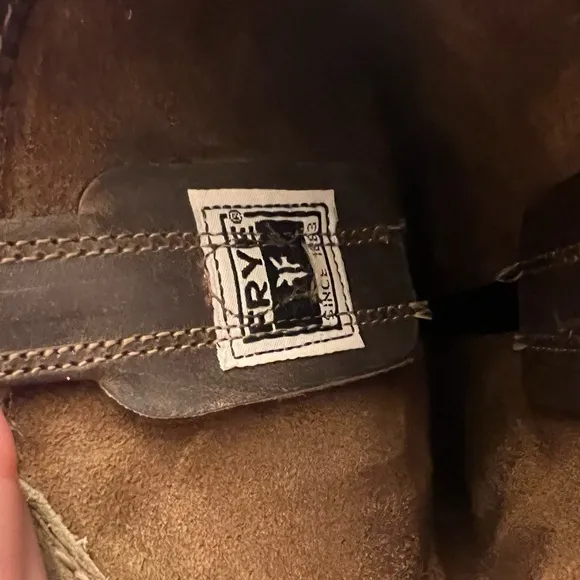 Frye Boots 12R Belted Harness Boots 77250-2 Square Toe Women’s Size 5 1/2
