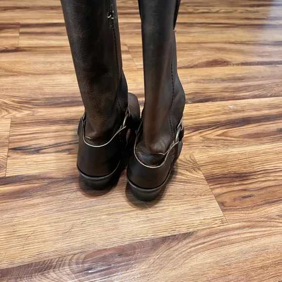 Frye Boots 12R Belted Harness Boots 77250-2 Square Toe Women’s Size 5 1/2