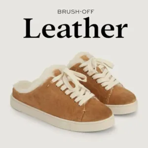 Frye Brown Ivy Genuine Shearling Sneaker Mule Shoes Suede size 8.5